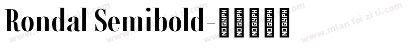 Rondal Semibold字体转换